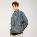 INFLATION Fringe Crop Denim Jacket