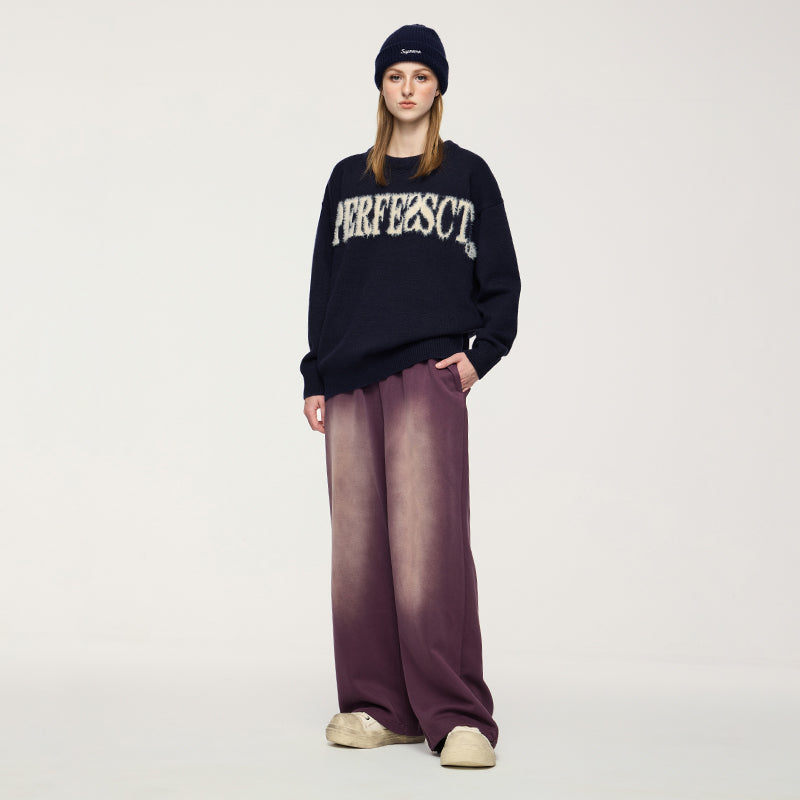 INFLATION Letter Crewneck Knitted Jumpers