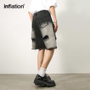 INFLATION Streetwear Ripped Hip Hop Jeans Shorts - INFLATION