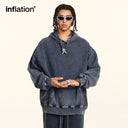 INFLATION Snowflake Acid Washed French Terry Hoodies