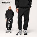 INFLATION Solid Color Thick Fleece Jogger Pants - INFLATION