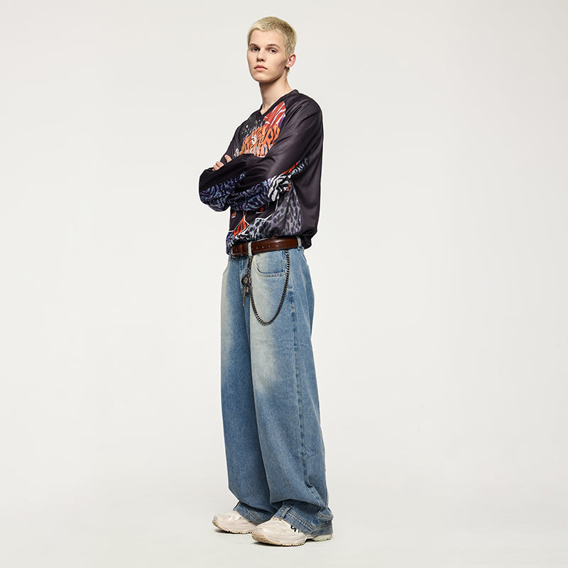 INFLATION Wide Leg Baggy Jeans