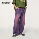 INFLATION Pink Wide Leg Jeans Unisex - INFLATION