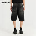 INFLATION Black Ripped Jorts