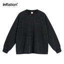 INFLATION Waffle Washed Distressed Tshirt