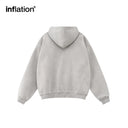 INFLATION Washed Graphic Zip Up Hoodies