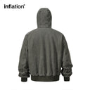 INFLATION Washed Distressed Hooded Cotton Jacket