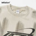 INFLATION Distressed Crew Neck Oversized TShirt