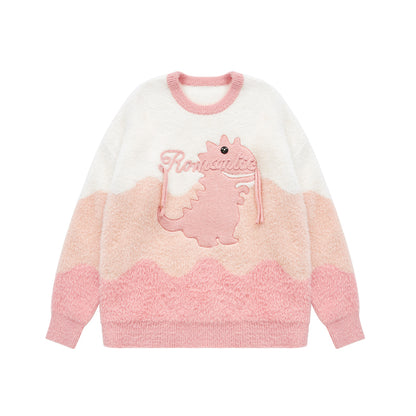 INFLATION Dinosaur Cartoon Knit Sweaters