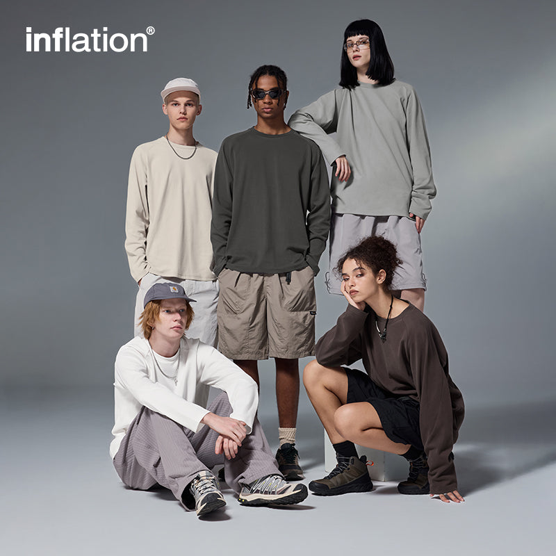 INFLATION Double-Sided Fleece Long Sleeve Tees