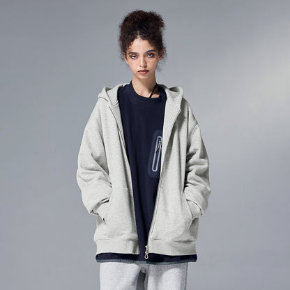 INFLATION Fleece Zip-Up Oversized Hoodies