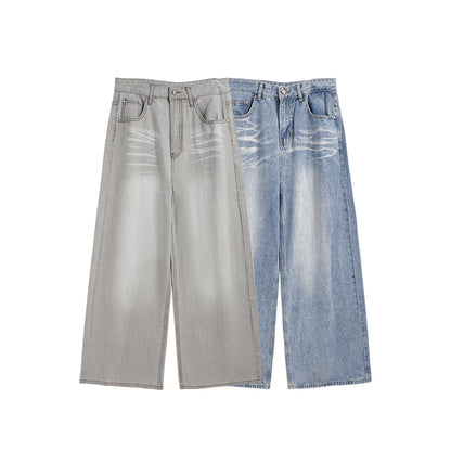 INFLATION Washed Distressed Baggy Jeans