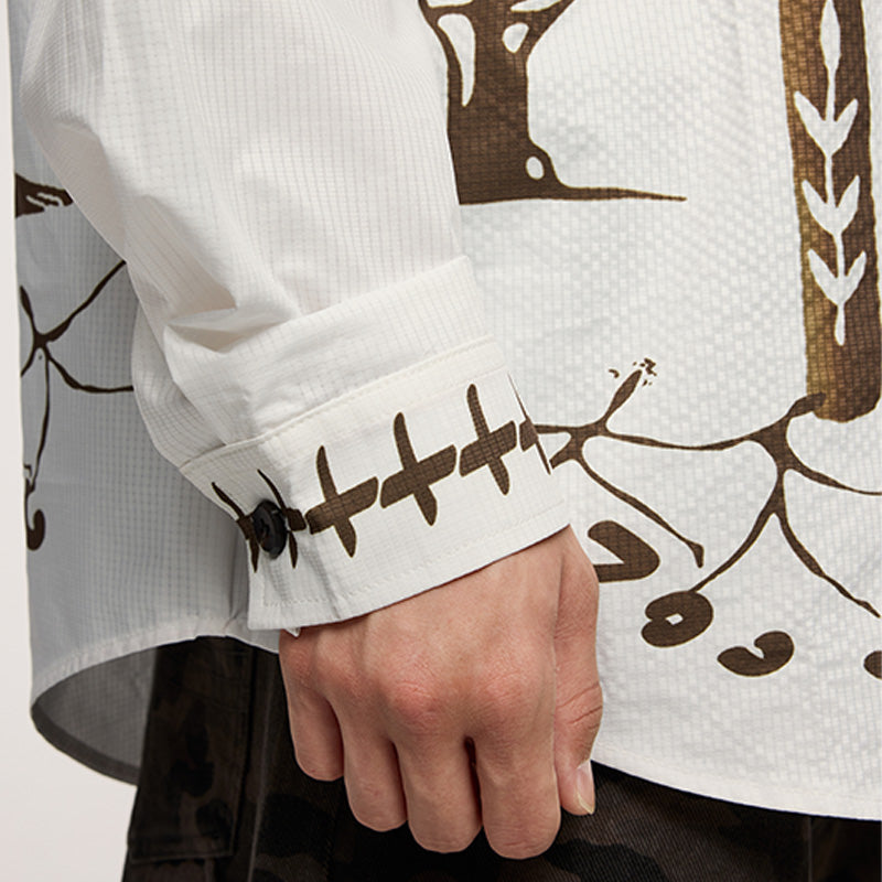 Maya-Inspired Abstract Digital Print Shirt