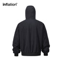 INFLATION Washed Distressed Hooded Cotton Jacket