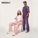 INFLATION Pink Wide Leg Jeans Unisex - INFLATION