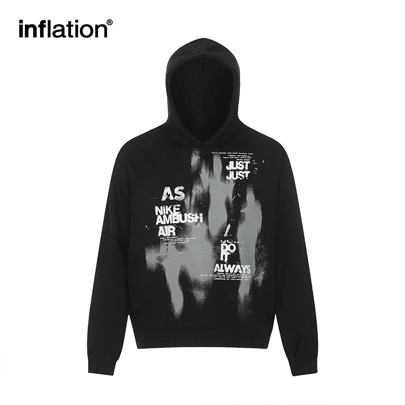 INFLATION Alien Velvet American Retro Hoodie