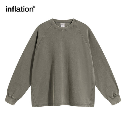 INFLATION Waffle Washed Distressed Tshirt