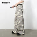 INFLATION Retro Camouflage Wide Leg Cargo Pants