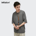 INFLATION Summer Unisex Oversized Plain T-shirts - INFLATION