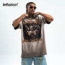 INFLATION Retro Portrait Print Tees