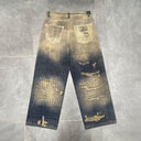 INFLATION PUNK Digital Print Denim Pants