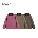 INFLATION Washed Zip Up Cargo Jacket