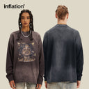 INFLATION Graphic Washed Long Sleeve Tees