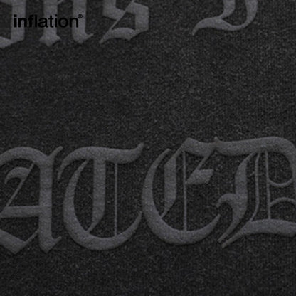 INFLATION Washed Gothic Puff Printed Tees