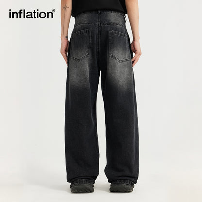 INFLATION Black Baggy Jeans