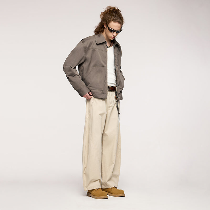 INFLATION Designer Rivet Cropped Cargo Jacket