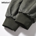 INFLATION Washed Distressed Hooded Cotton Jacket