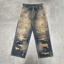 INFLATION PUNK Digital Print Denim Pants