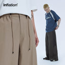 INFLATION Retro Striped Wide Leg Pants with Drawstring - INFLATION