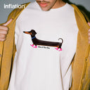 INFLATION Dachshund Puppy Funny T-Shirt