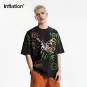 INFLATION Full-Print Graffiti T-Shirts Streetwear