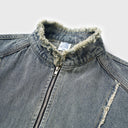 INFLATION Fringe Crop Denim Jacket