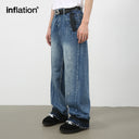 INFLATION Washed Hand-painted Wide Leg Jeans