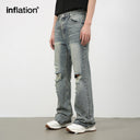 High Street Zippered Bootcut Jeans