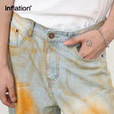 INFLATION Heavy Washed Dirty Wide Leg Jeans