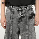 Heavy Washed Wide Leg Jeans