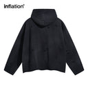 INFLATION Distressed Ripped Boxy Hoodies