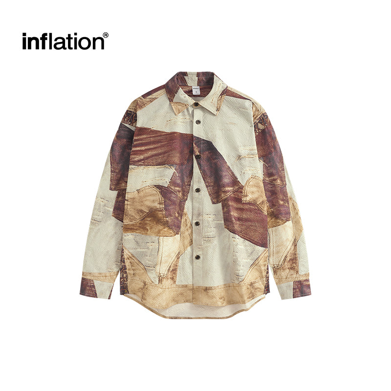 INFLATION Vintage Print Seersucker Shirt