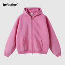 INFLATION Vintage Washed Zip Up Hoodie