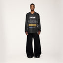 INFLATION Black Oversized Tshirt Sportswear