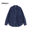 INFLATION Washed Corduroy Shirts Jacket