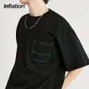 INFLATION Drop Shoulder Front Pocket Lightweight Tees - INFLATION