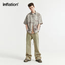 INFLATION Wasteland Style Washed Distressed Flare Jeans - INFLATION