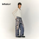 INFLATION Printed Baggy Fit Jeans