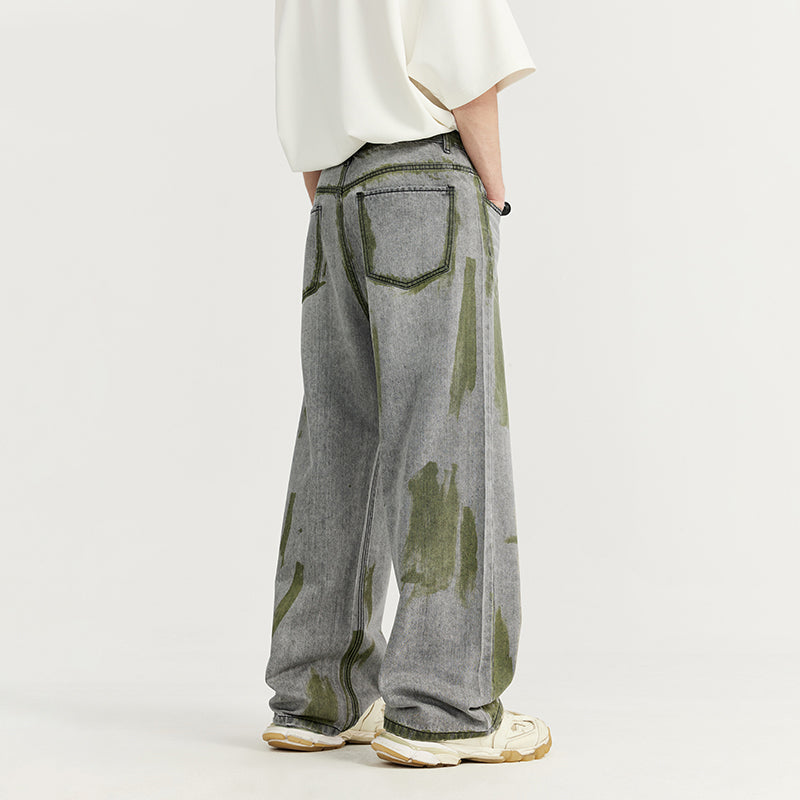 INFLATION Hand-painted Wide-leg Jeans