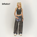 INFLATION Printed Denim Trousers